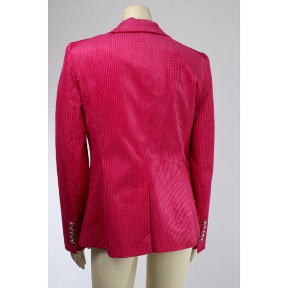 Veronica Beard Lia Dickey Pink Velvet Blazer Jacket Single Button Style Size 8 - Picture 10 of 16